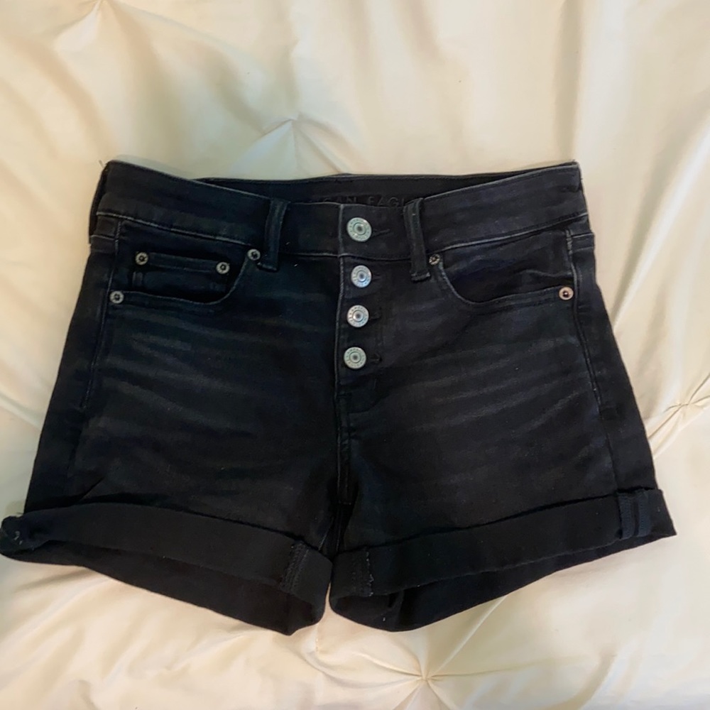American Eagle Black Next Level Stretch Shorts